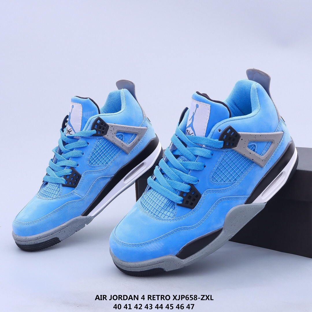 New Air Jordan 4 Retro Sky Blue Black